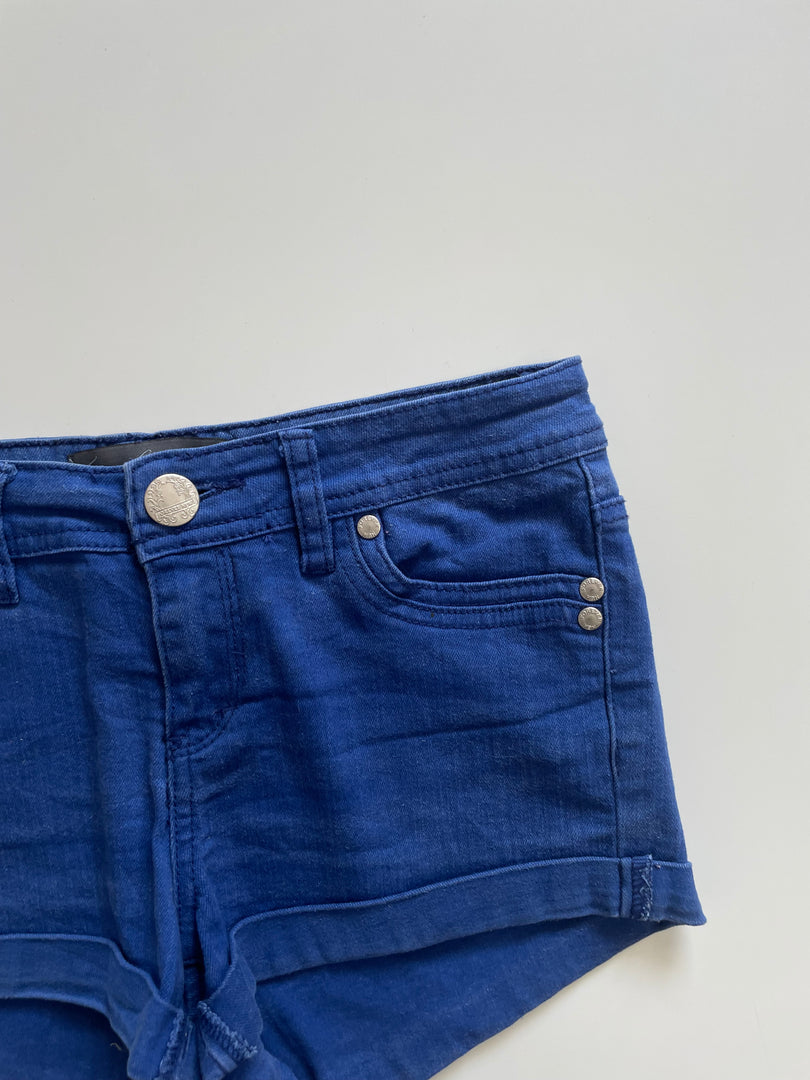 DEEP BLUE DENIM SHORTS - WAIST 28