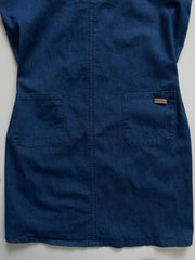 RENOMA DEEP BLUE DENIM DRESS - BUST 30