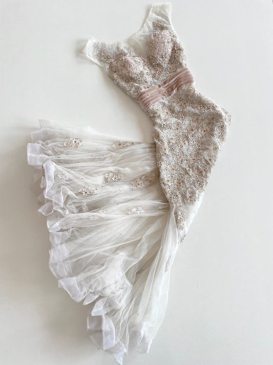Vintage Heavily Embroidered Dress-Bust 36