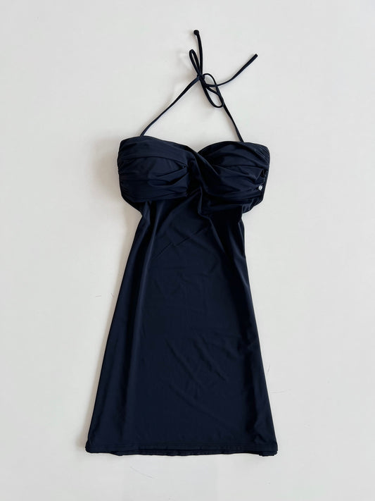 Aqua Halter Dress-Bust 30
