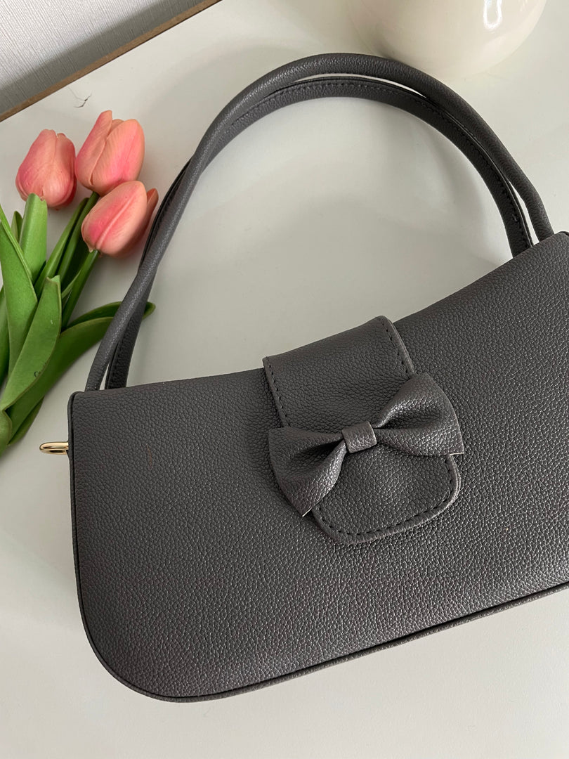 Grey Bow Bag