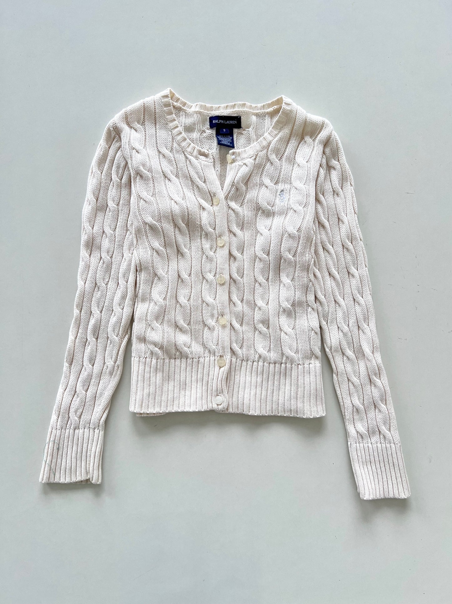 Ralph Lauren 100% Cotton Vintage Cardigan-Bust 32