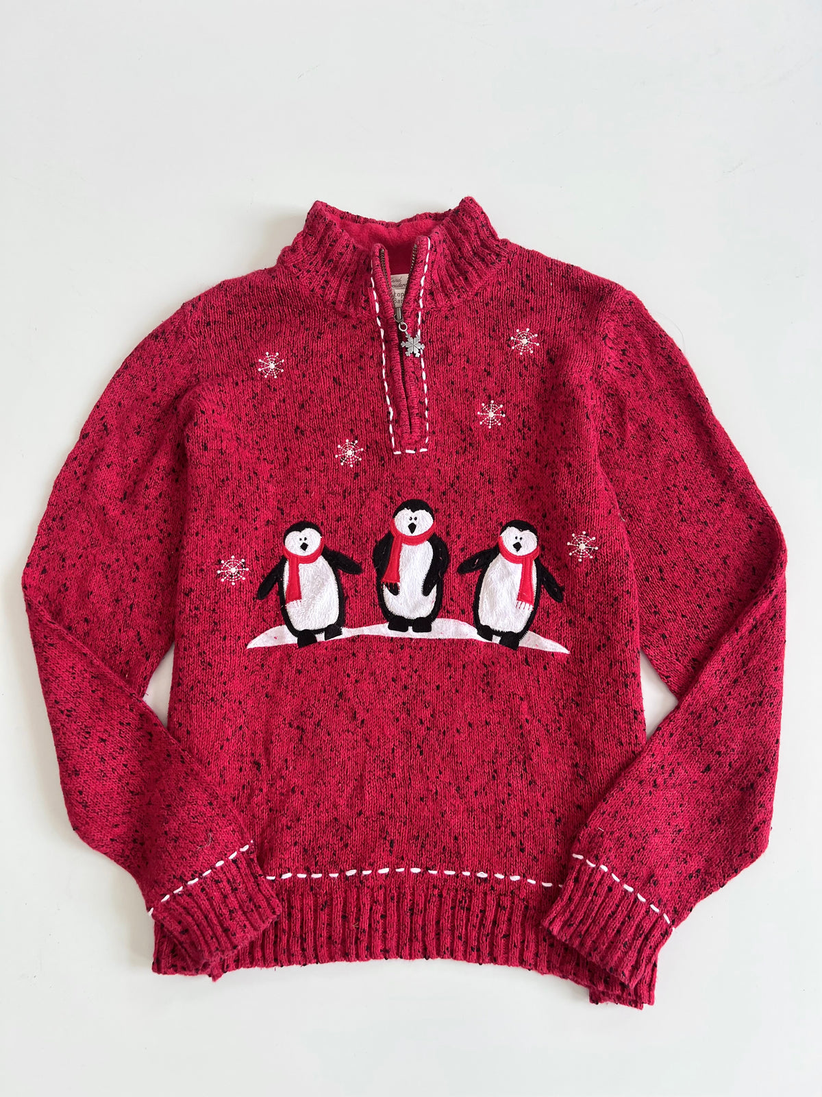 Christopher & Banks Hand Embroidered Christmas Sweater-Bust  44