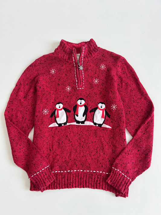 Christopher & Banks Hand Embroidered Christmas Sweater-Bust  44