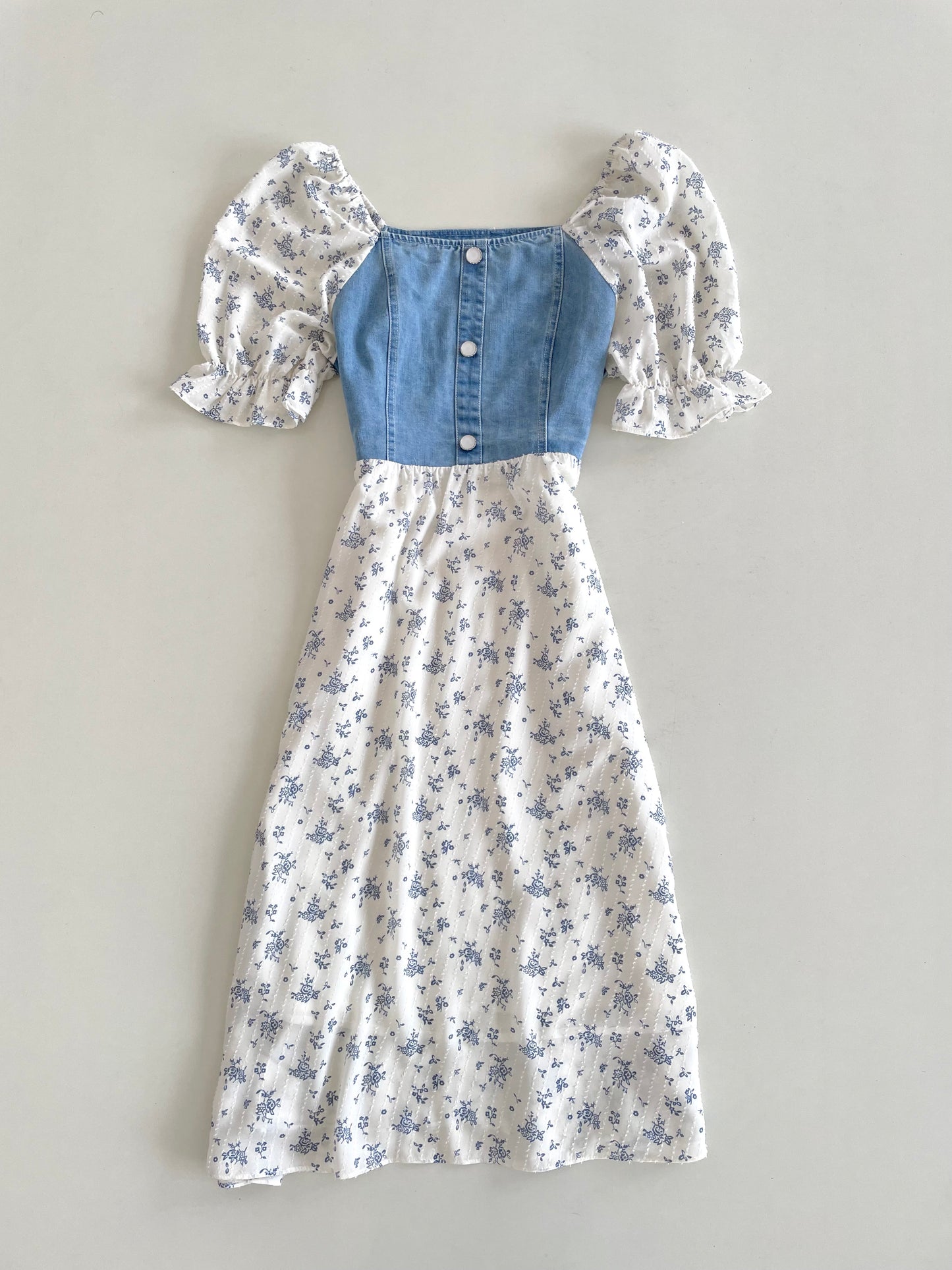 Korean Puff Sleeve Dress-Bust 32