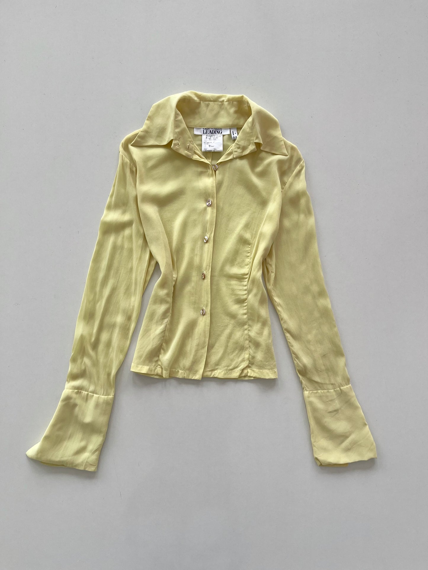 Lady Fashion Leading 100% Silk Sheer Shirt-Bust 34