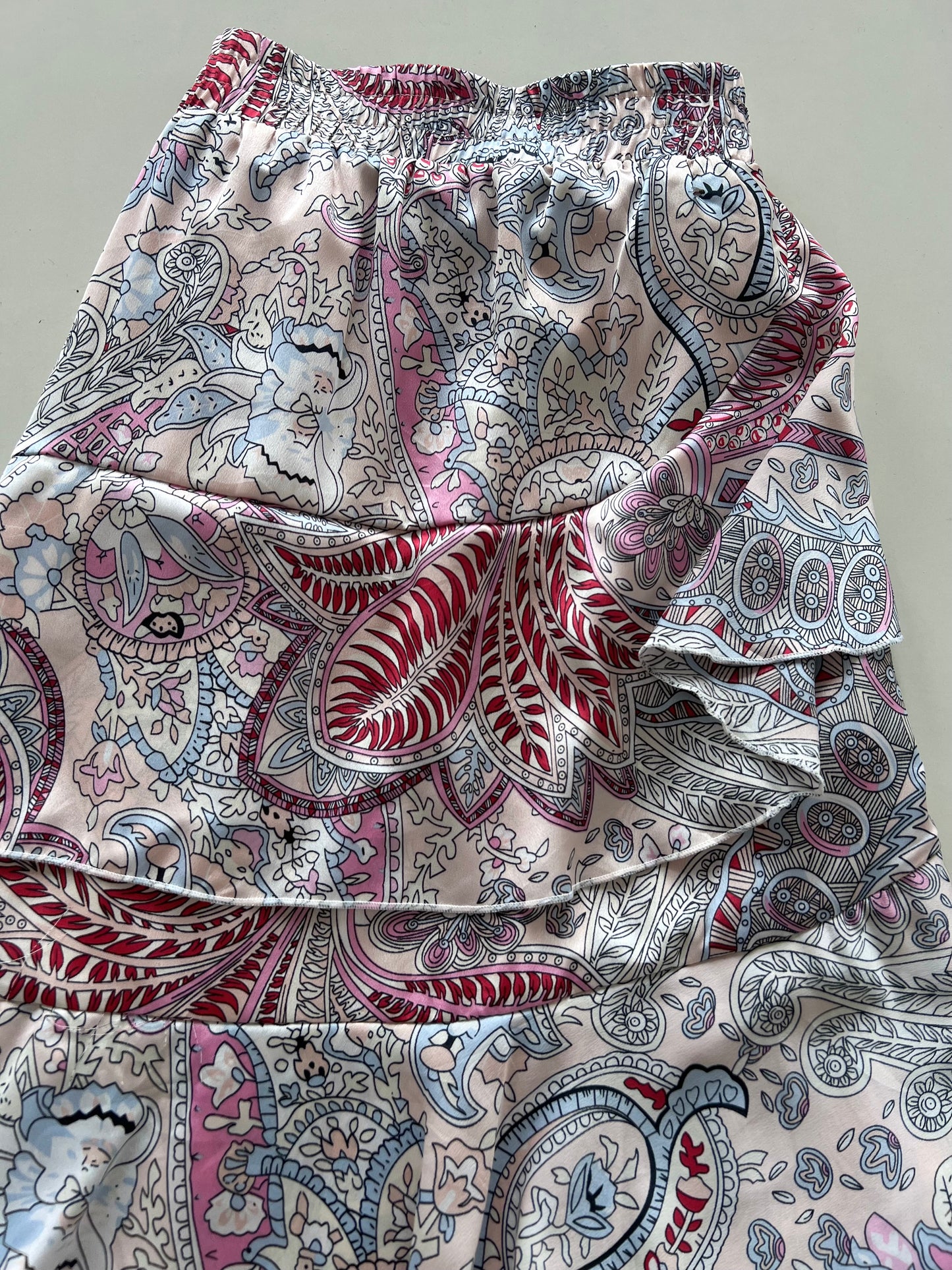 Paisley Vintage Ruffle Skirt-Waist 34 to 40