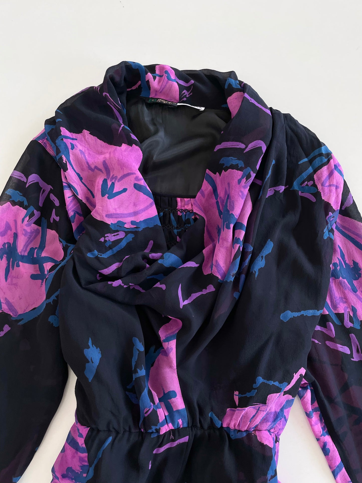 Vintage Pure Silk Dress-Bust 42