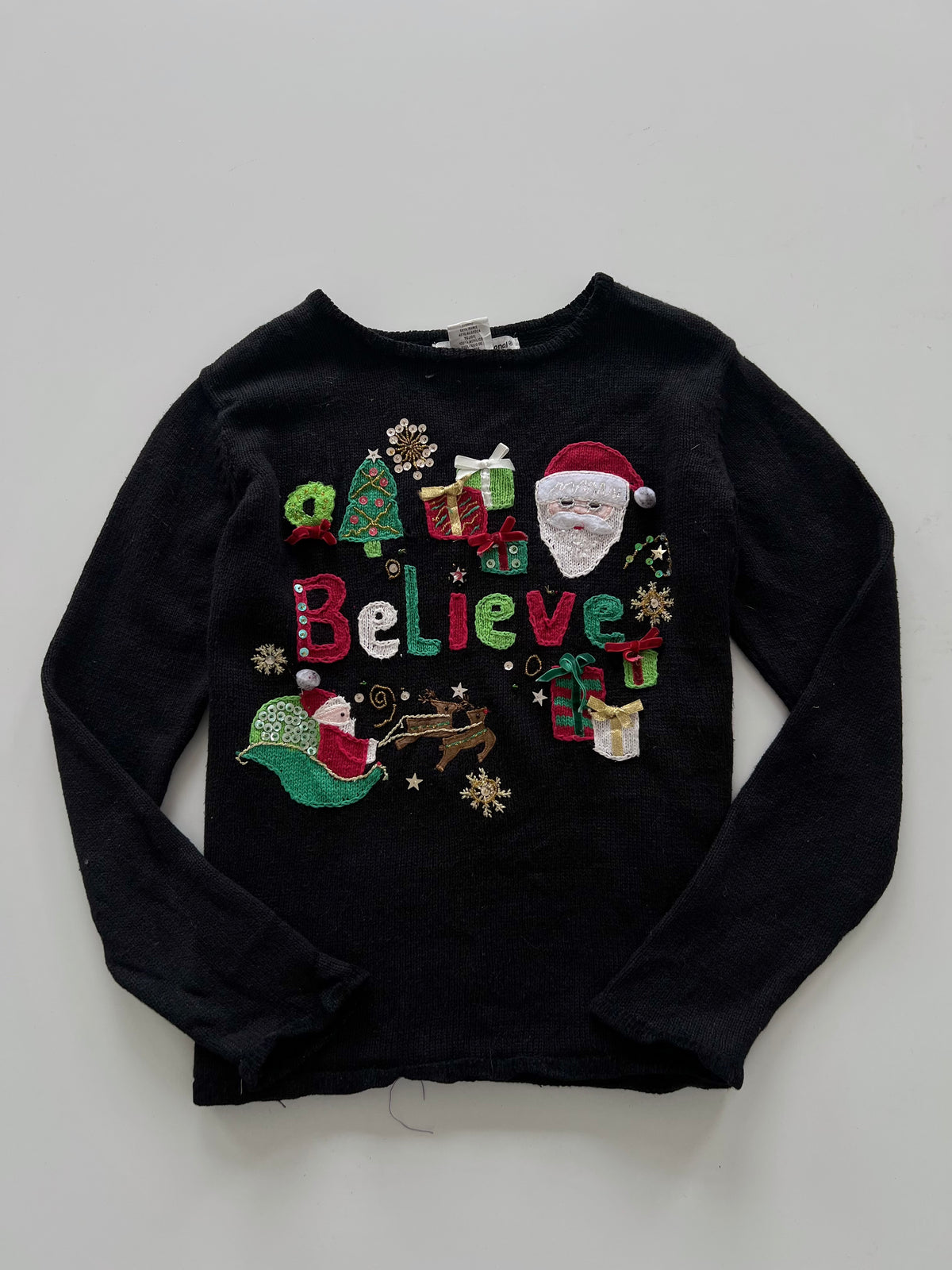 Tiara International Embroidered Christmas Sweater-Bust 44