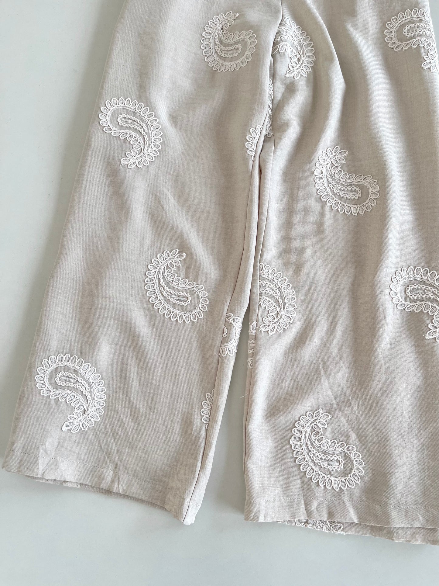 Paisley Embroidered Pants-Waist 32 to 38