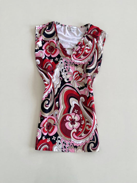 In Print Paisley Top-Bust 44 to 46