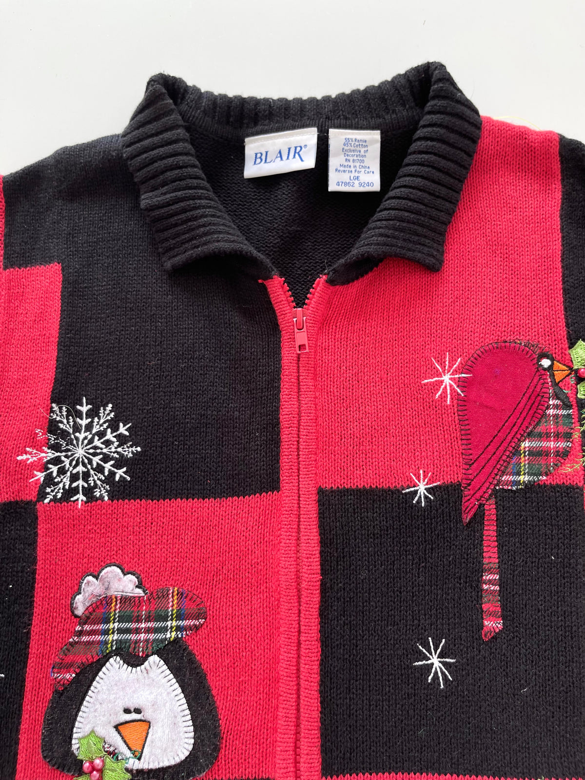 Blair Embroidered Christmas Vest Sweater-Bust 46
