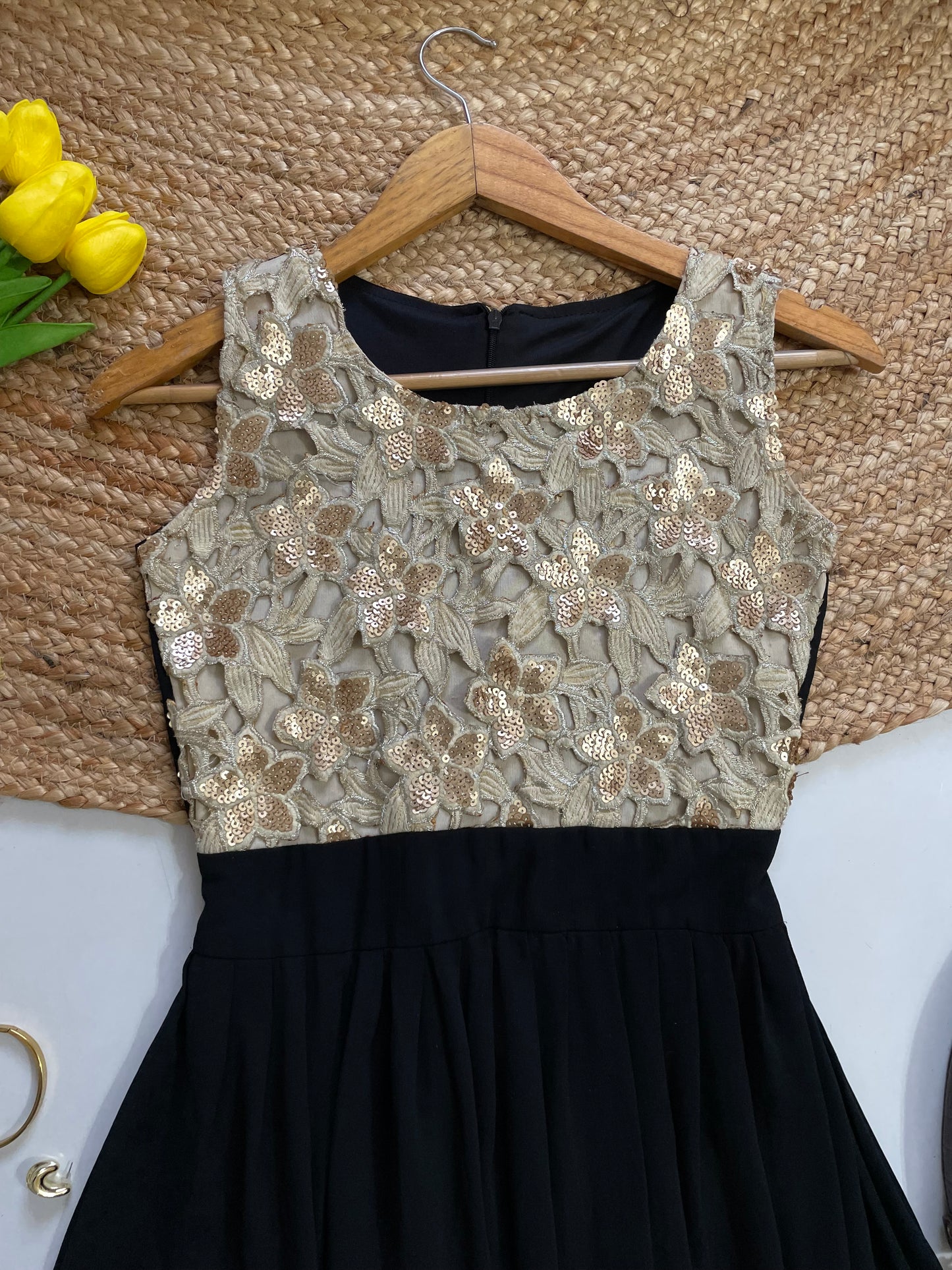 Embroidered Dress-Bust 30