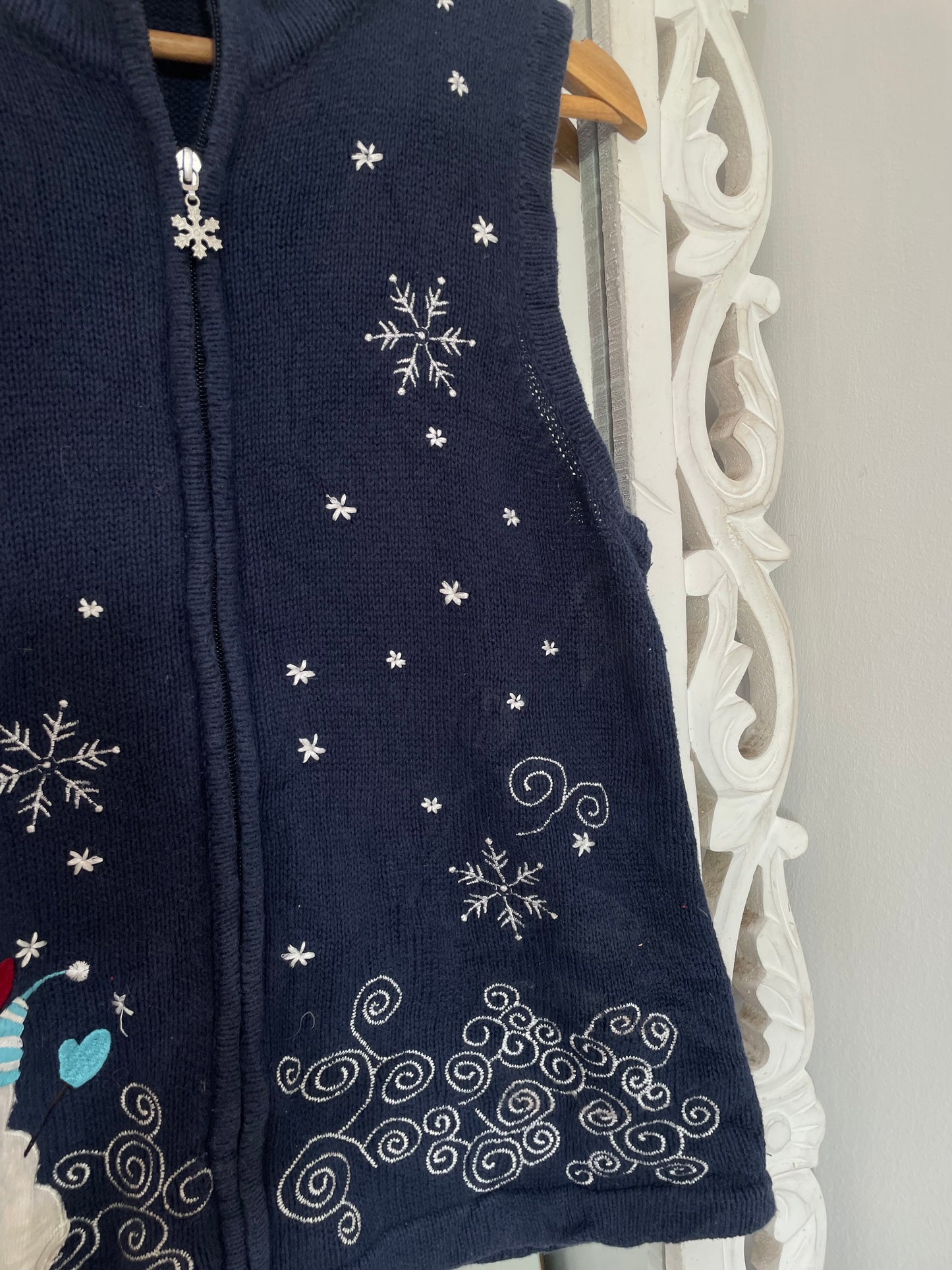 Christopher & Banks Embroidered Christmas Sweater-Bust 36