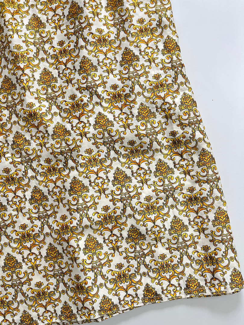 PRINTED YELLOW SKIRT - WAIST 34 TO 38