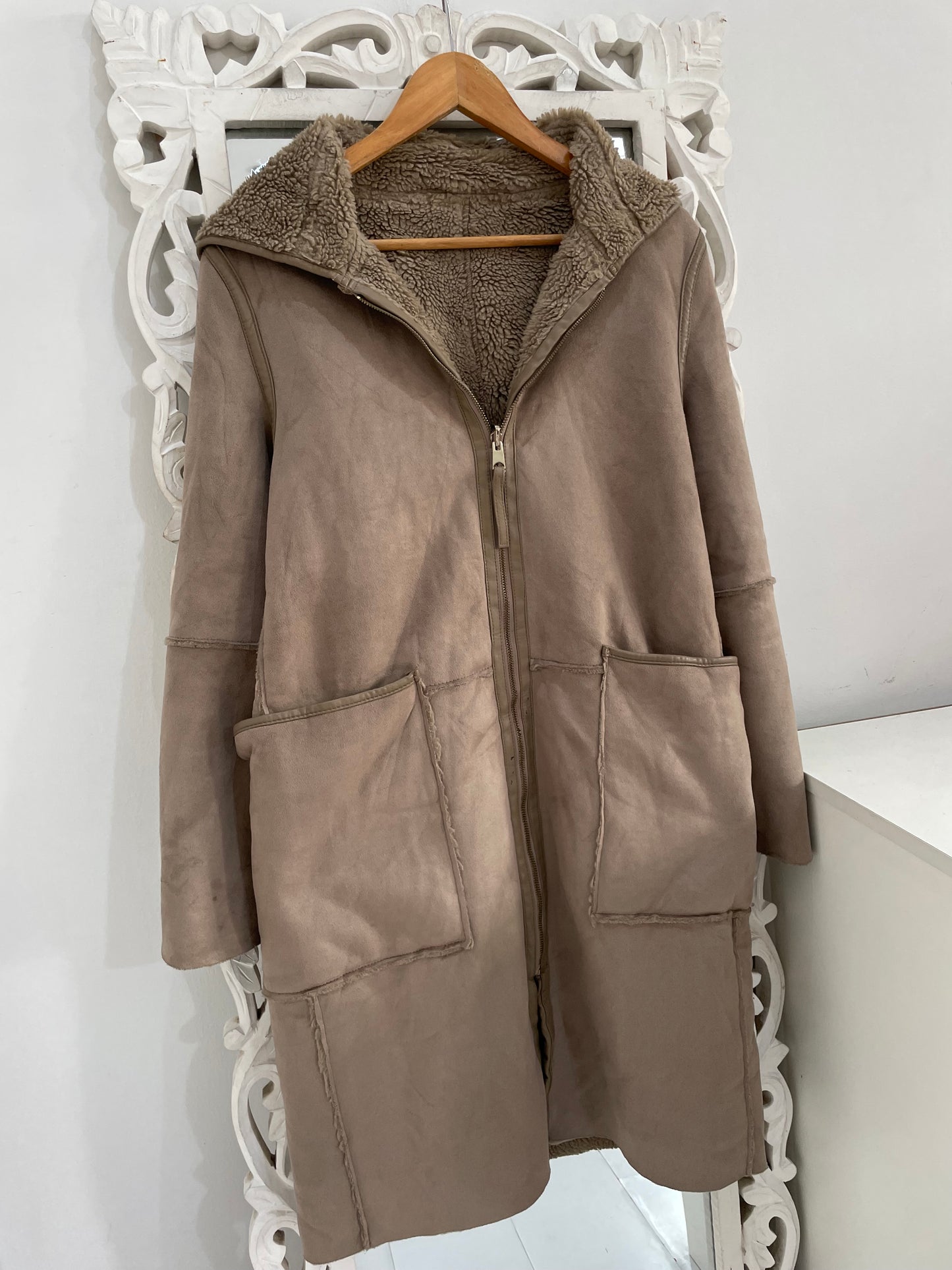 Vintage Thick Sherpa Coat-Chest 36