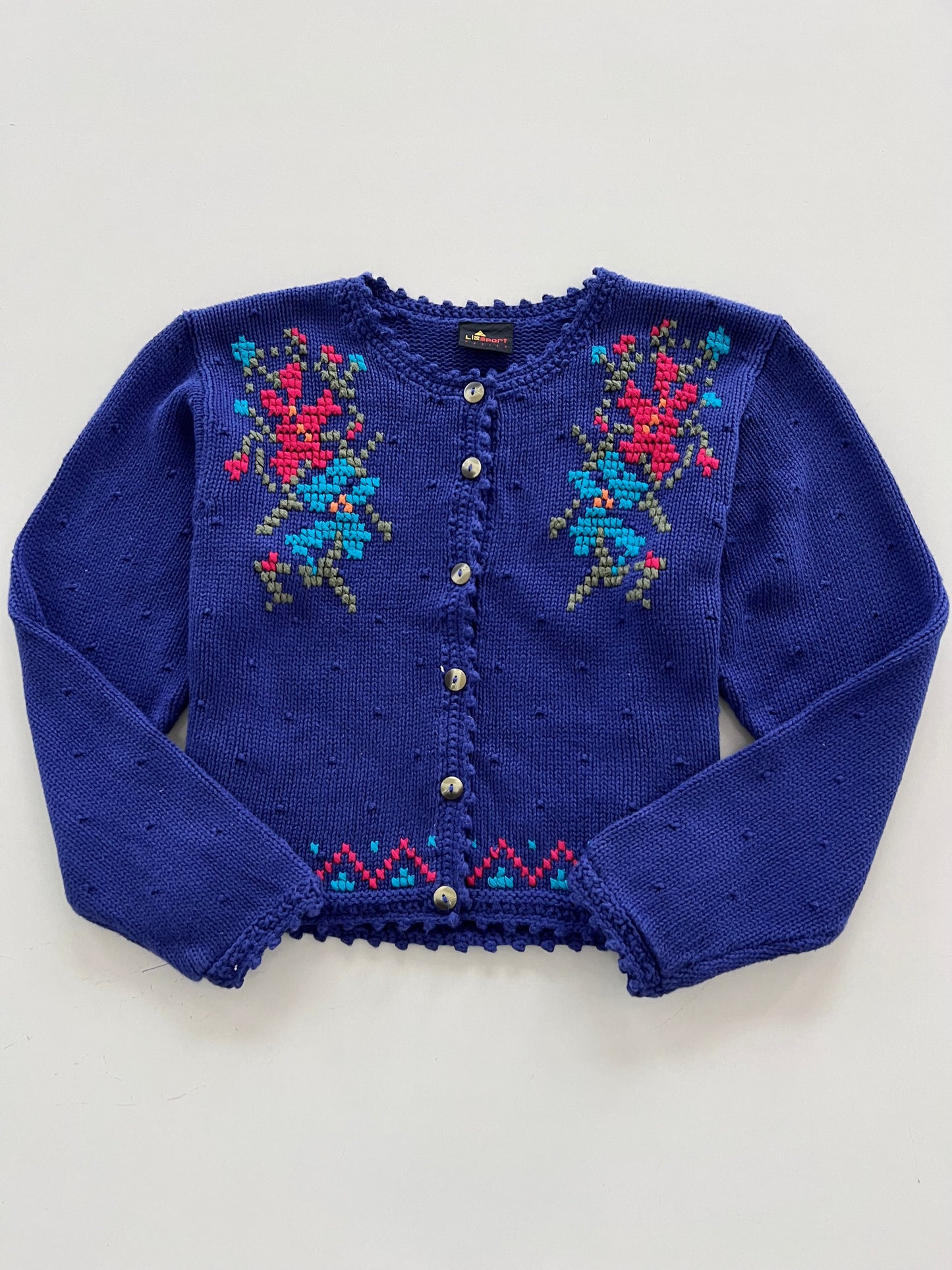 LizSport Embroidered Sweater-Bust 40