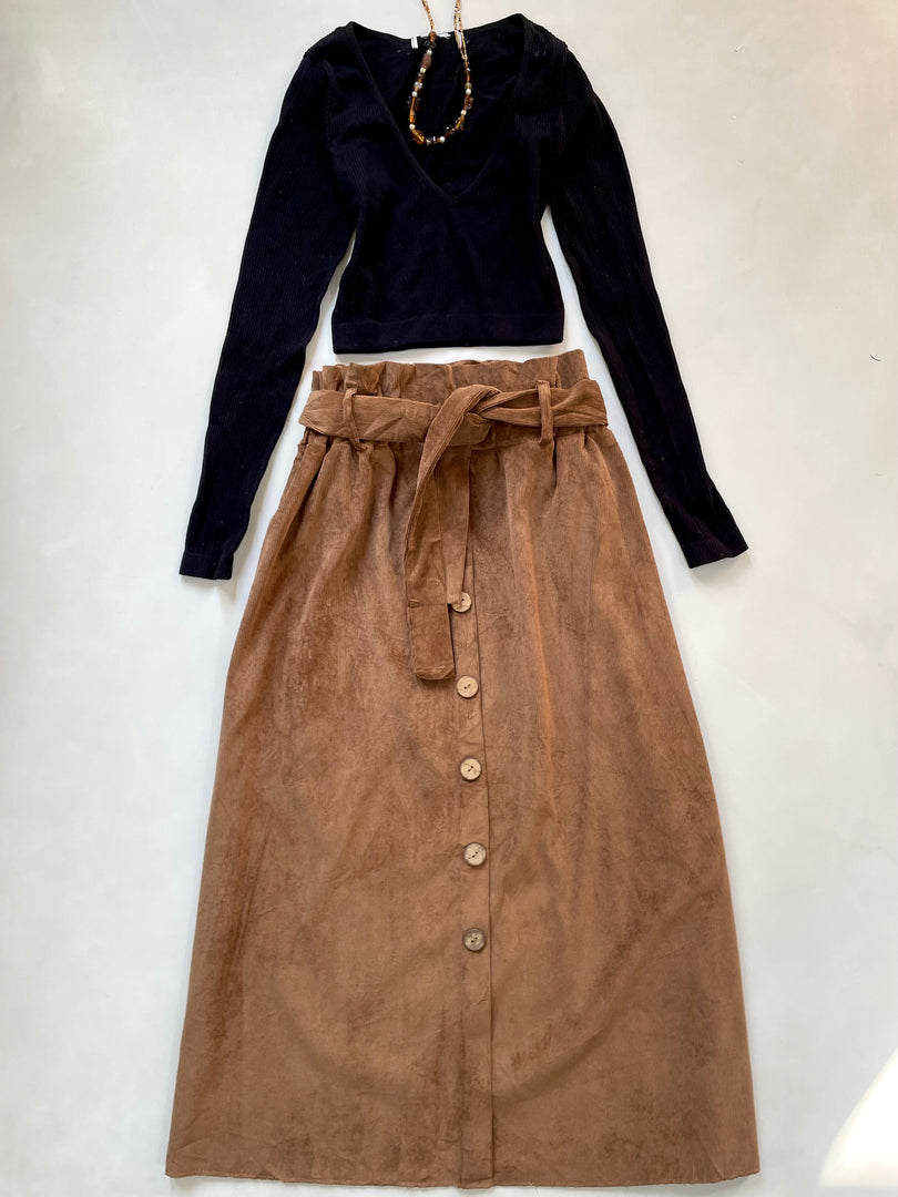 Vintage Corduroy Skirt-Waist 30 to 32