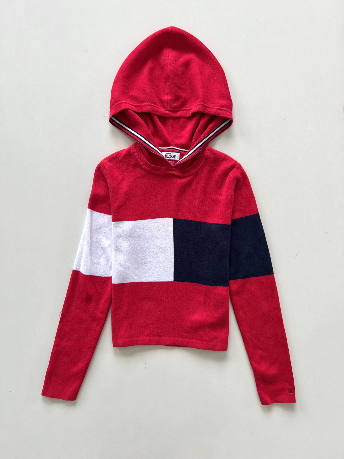 Tommy Hilfiger 100%Cotton Hoodie Vintage Sweater-Bust 32