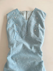 Baby Blue Vintage Dress -Bust 40