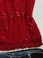 Load image into Gallery viewer, Crochet Sequin Top-Bust 28 to 32
