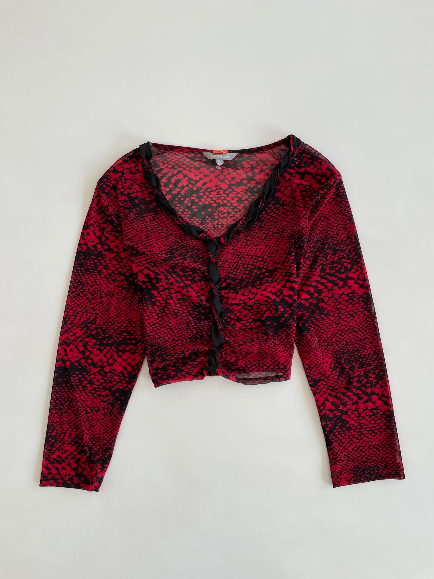 Suzannegrae Lacy Sheer Top-Bust 42