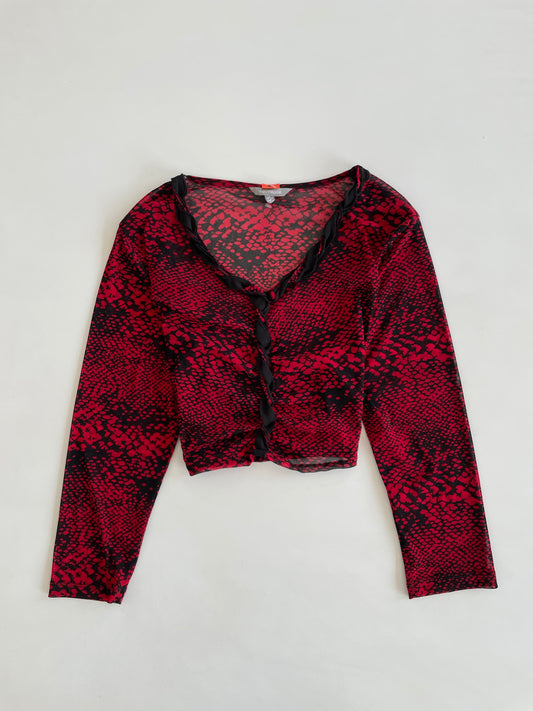 Suzannegrae Lacy Sheer Top-Bust 42