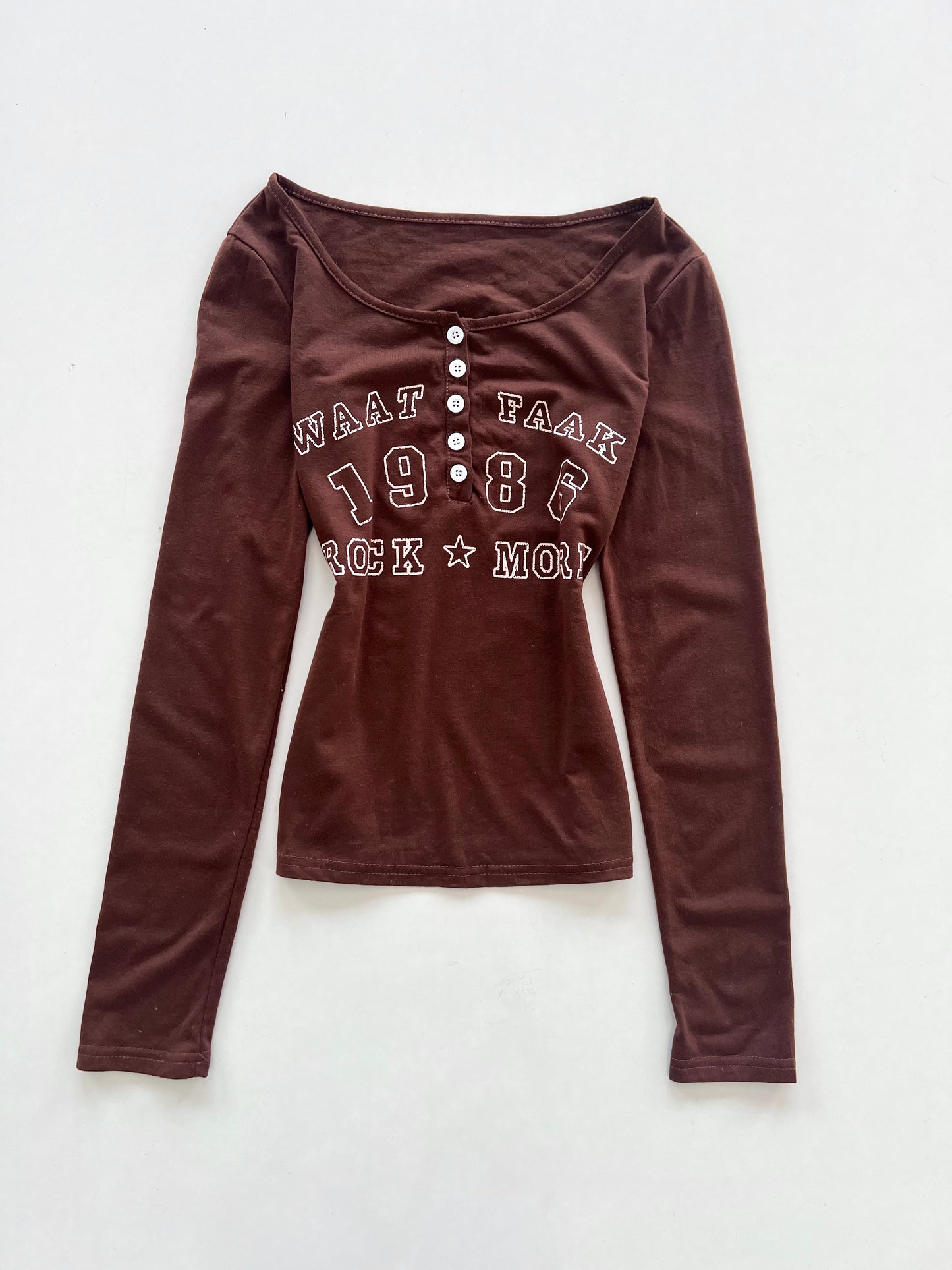 Y2k Brown Top-Bust 34 to 36