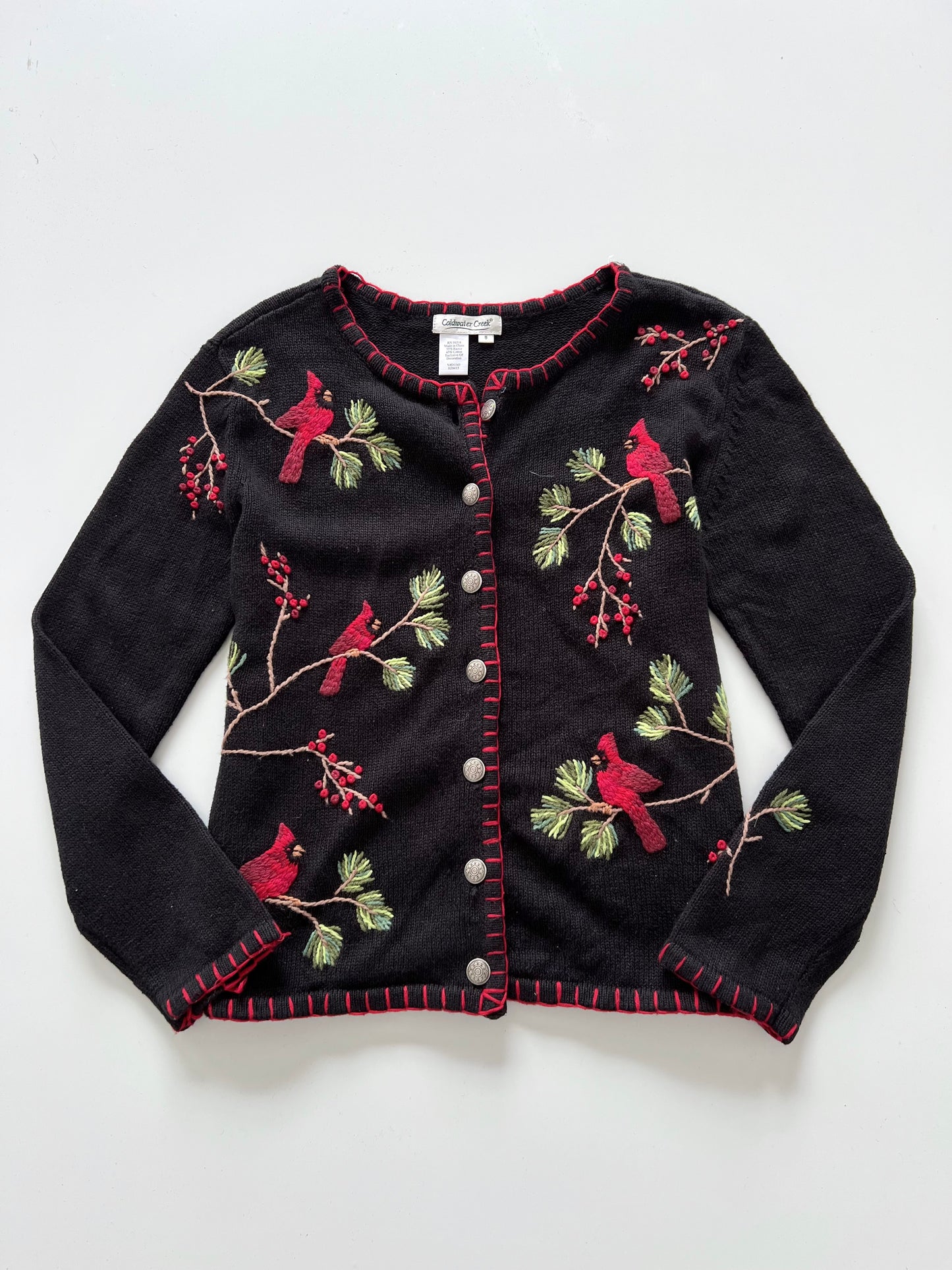 Coldwater Creek Embroidered Sweater-Bust 40