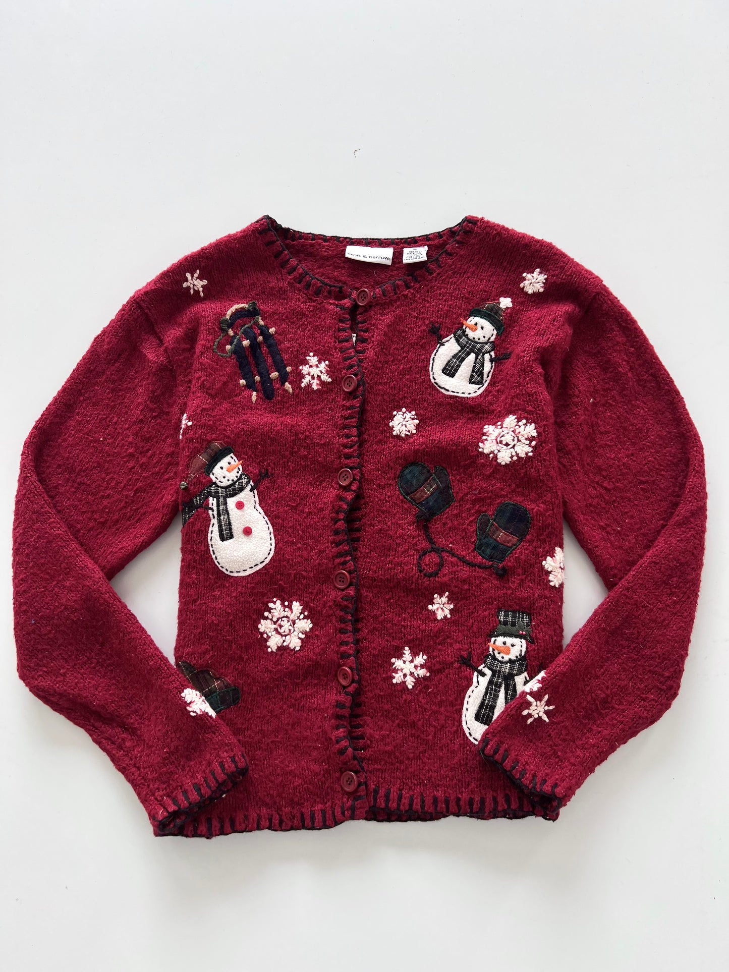 Croft&Barrow Embroidered Christmas Cardigan-Bust 44