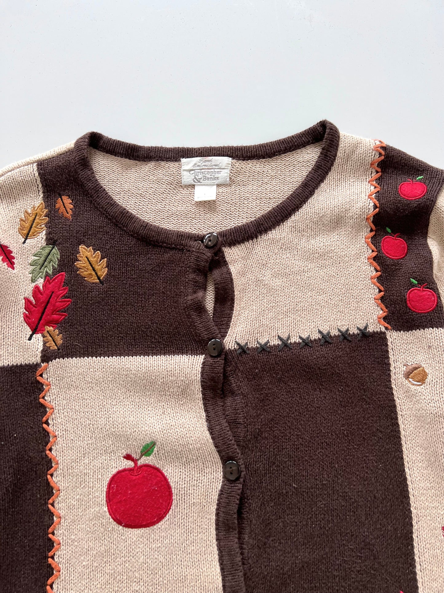 Christopher&Banks Embroidered Sweater-Bust 44