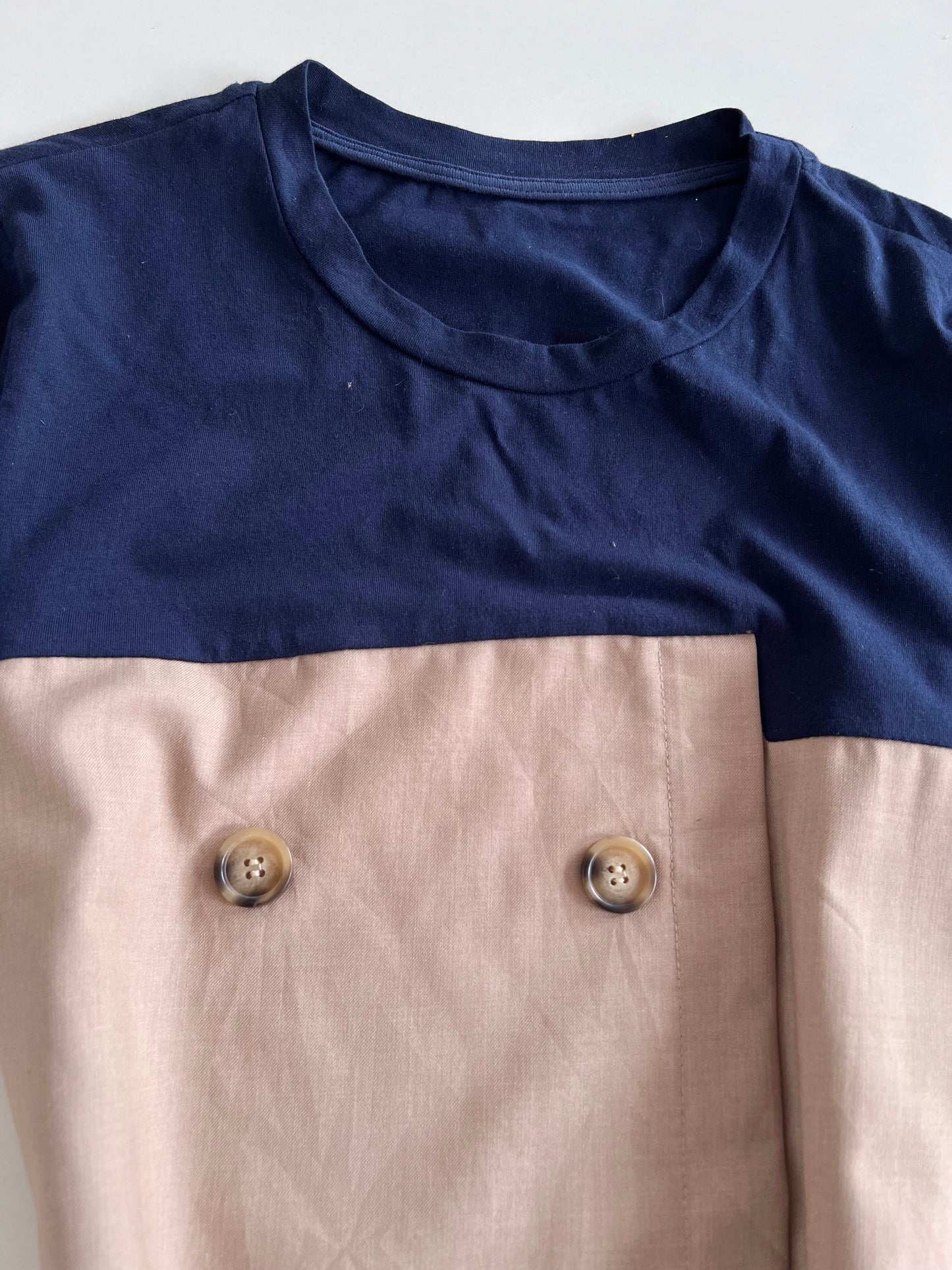 Blue & Beige Dress-Bust 36