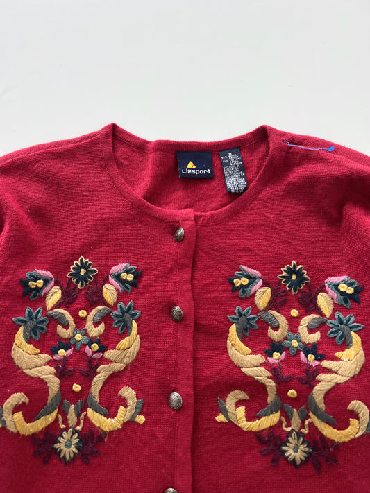 Lizsport Vintage Embroidered Sweater-Bust 42