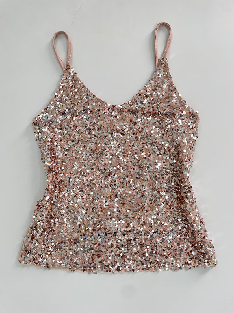 Sequin Slip Top-Bust 34