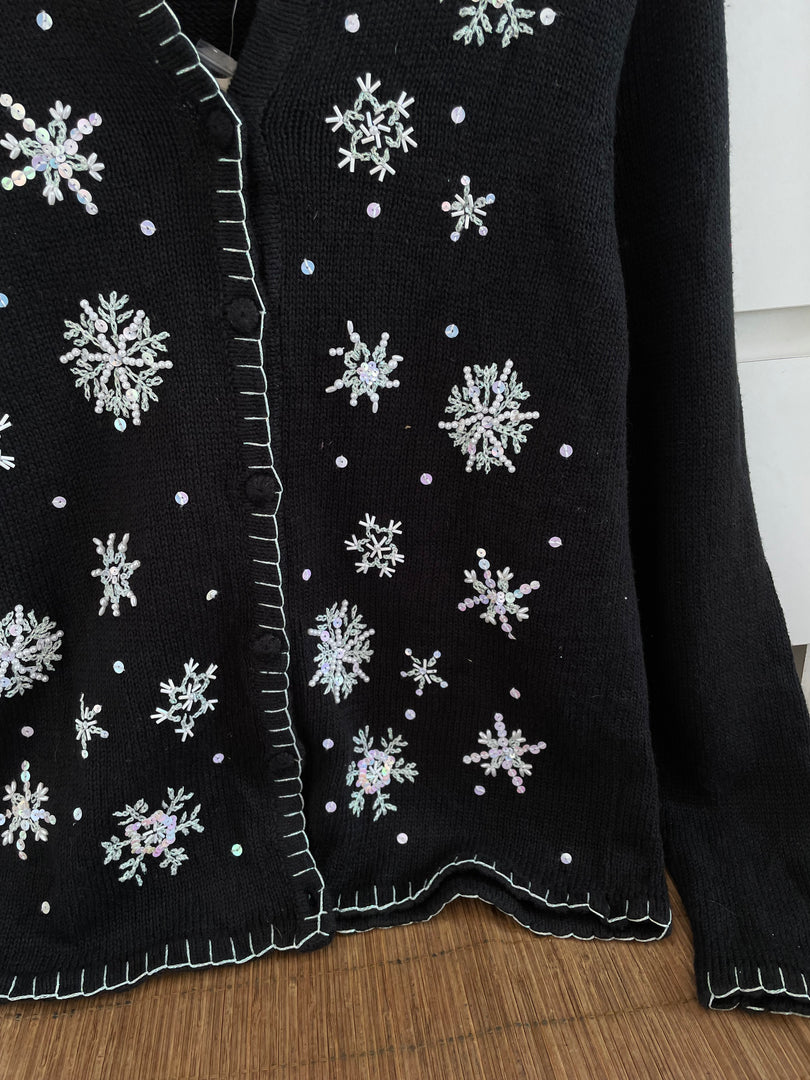 Embroidered Christmas Tagged New Sweater-Bust 36