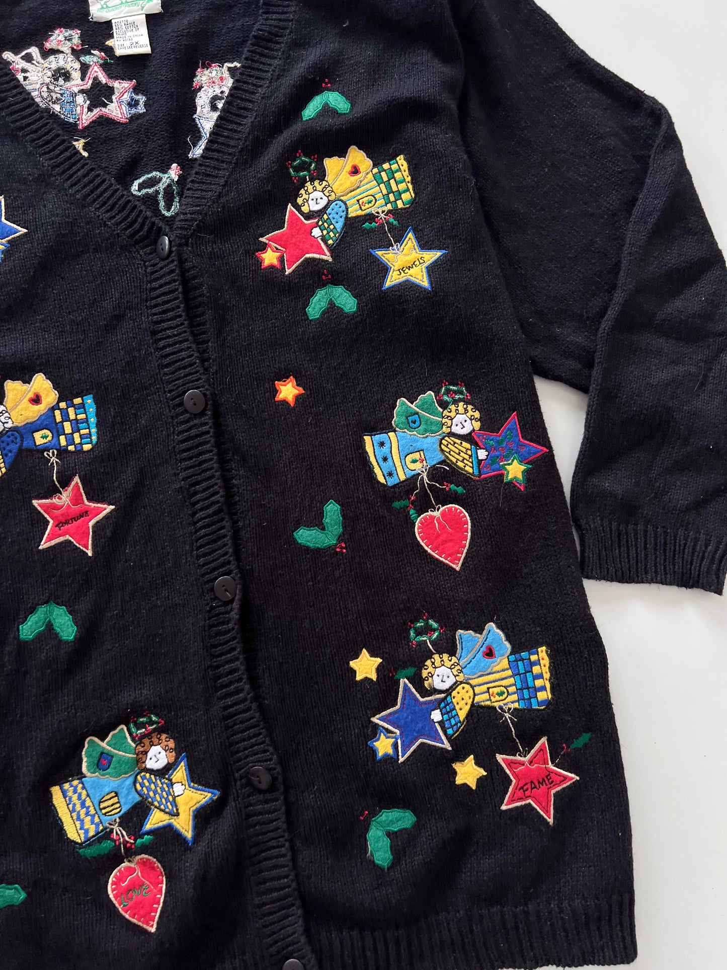 The Quacker Factory Embroidered Sweater-Bust 56