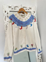 Croft & Barrow Embroidered 
Christmas Sweater-Bust 46