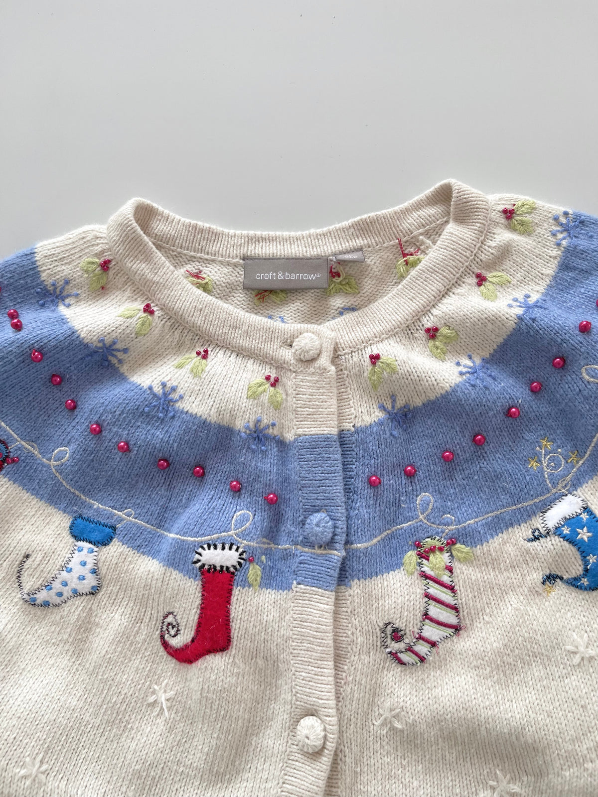 Croft&Barrow Embroidered Cardigan Sweater-Bust 50
