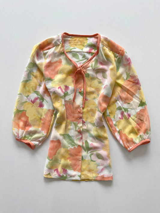 Pastel Y2k Sheer Top-Bust 40