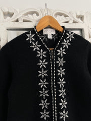 Annex 100% Wool Embroidered Vintage Sweater-Bust 40