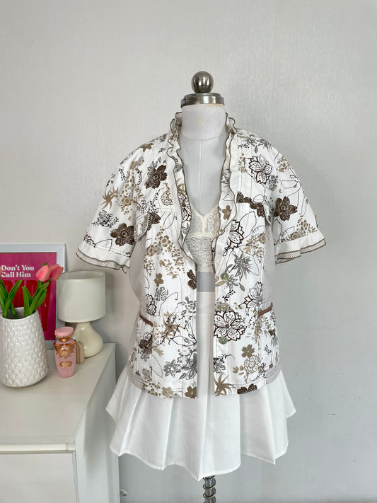 MARIE CLAIRE WHITE VINTAGE BLAZER - BUST 42