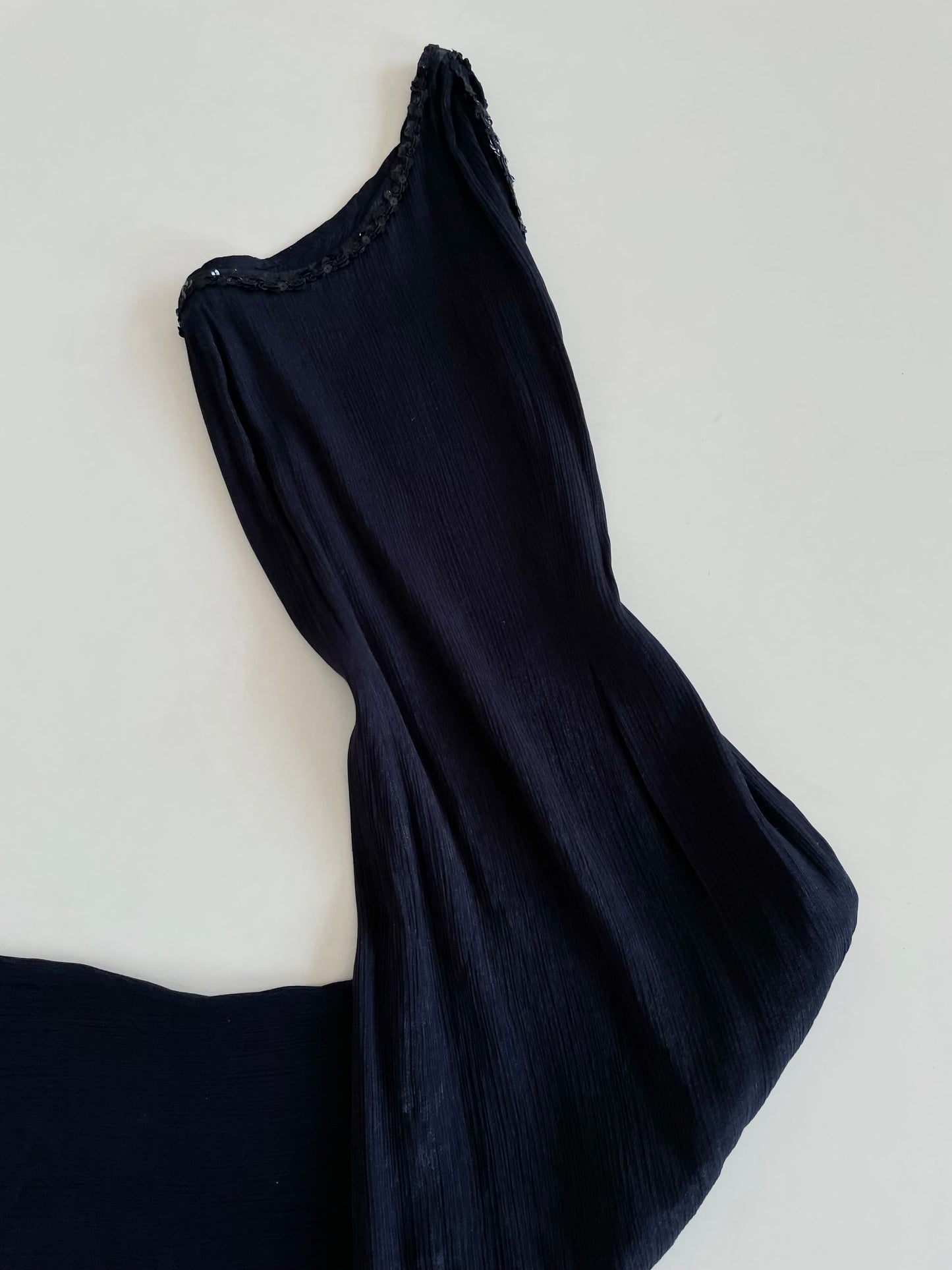 Organza Pleated Vintage Dress-Bust 34 to 36