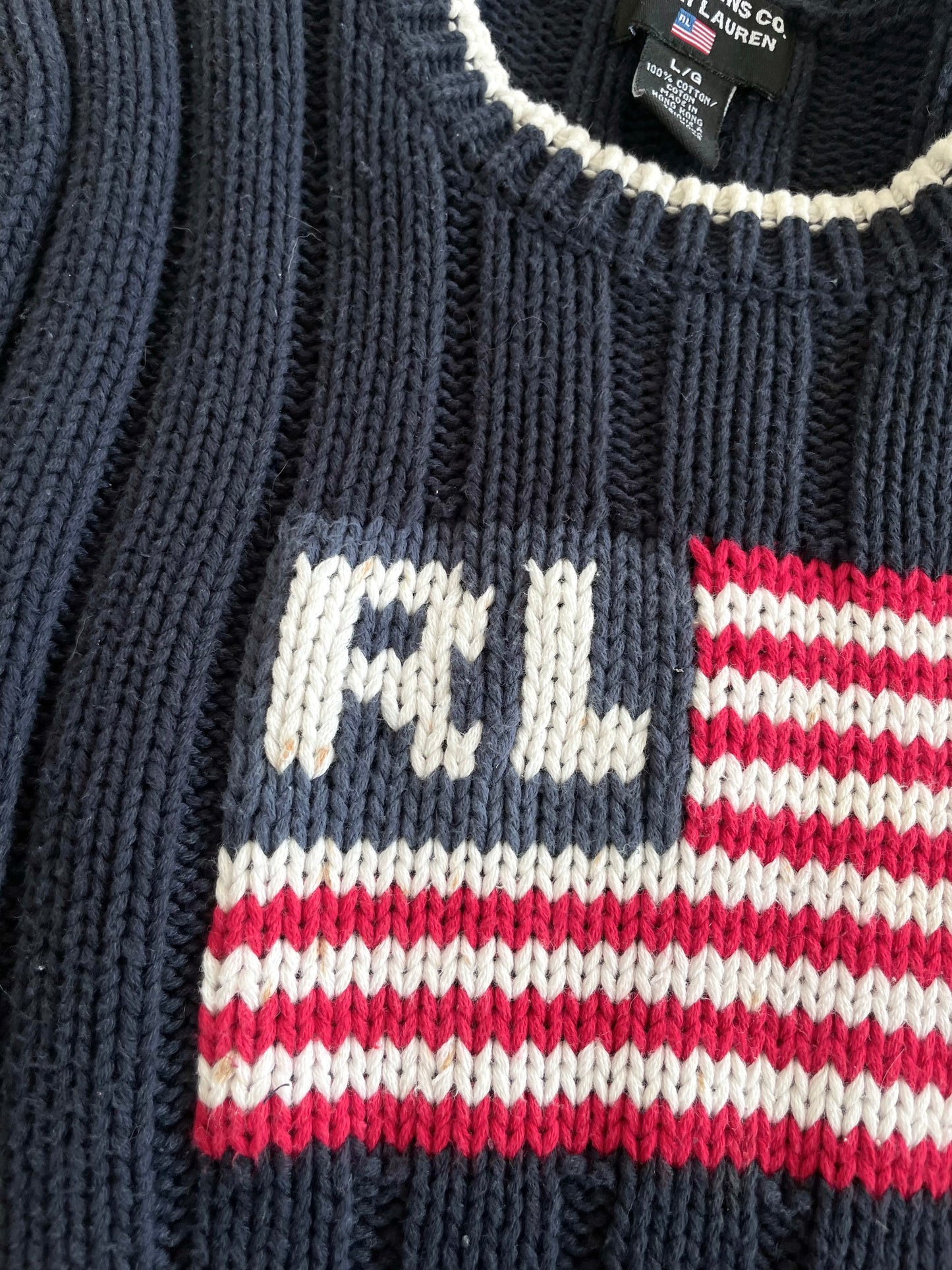 Ralph Lauren 100% Cotton Vintage Sweater-Bust 36 to 38