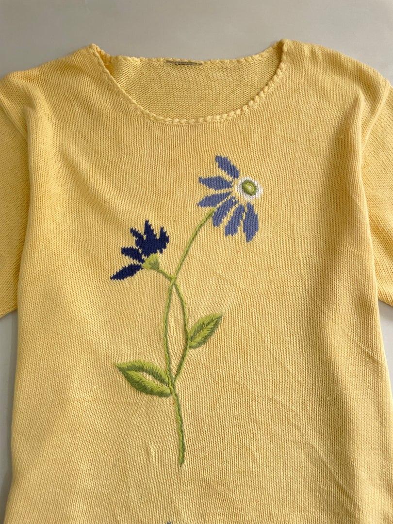 Vintage Embroidered Sweater Vest-Bust 42