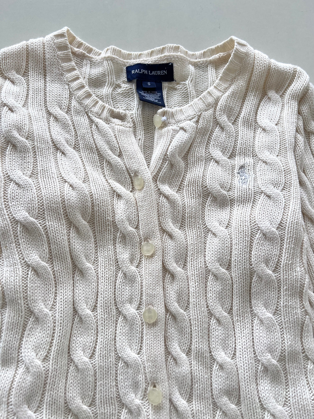 Ralph Lauren 100% Cotton Vintage Cardigan-Bust 32