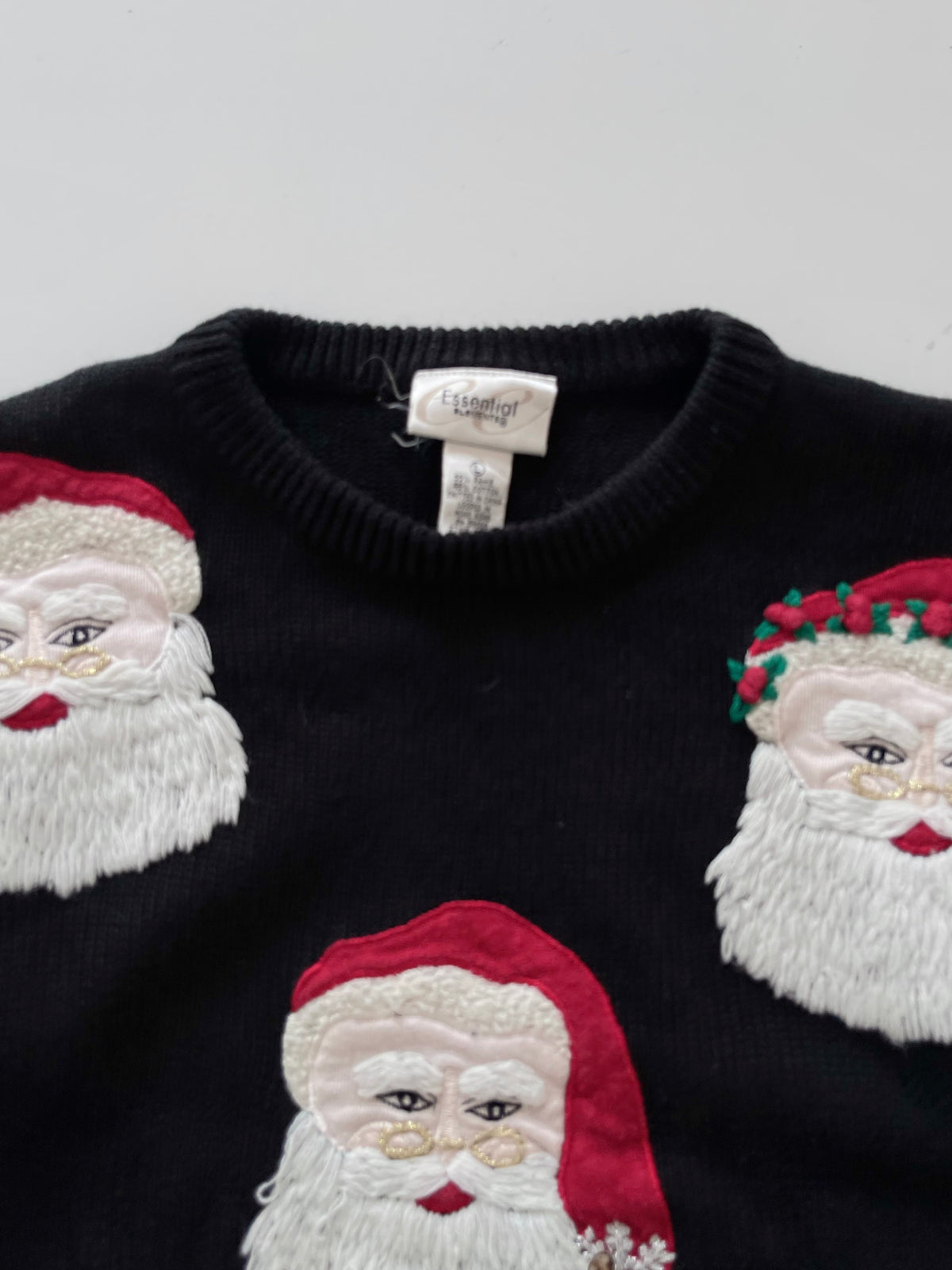 Essential Elements Embroidered Christmas Sweater-Bust 44