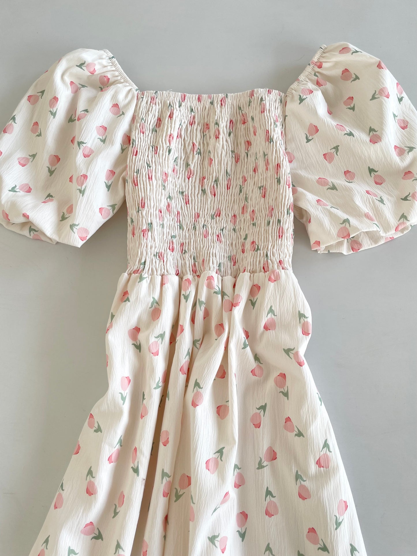 Cherry Blossom Smocked Dress -Bust 30 to 32
