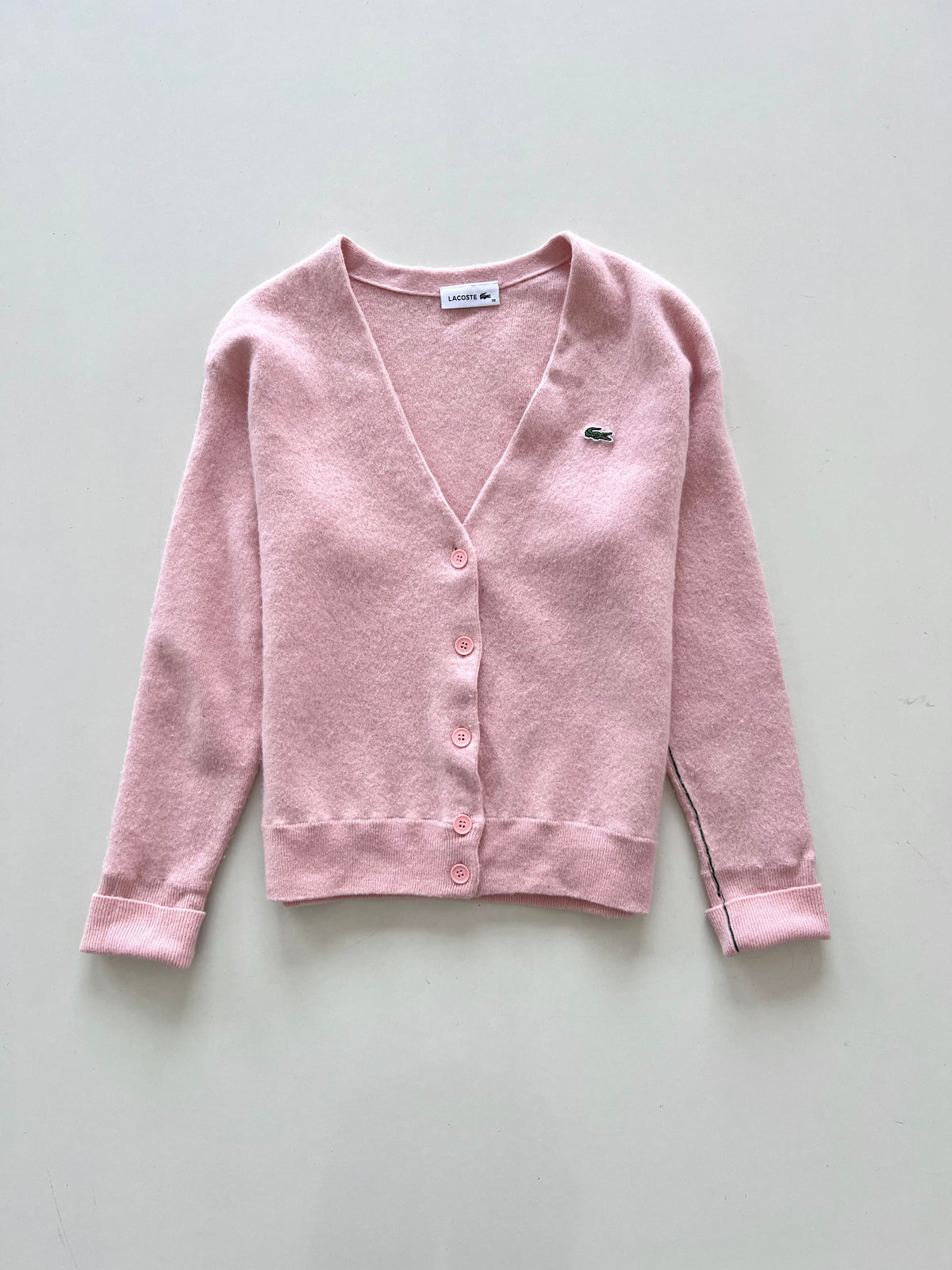 Lacoste 100%Wool Vintage Cardigan-Bust 36