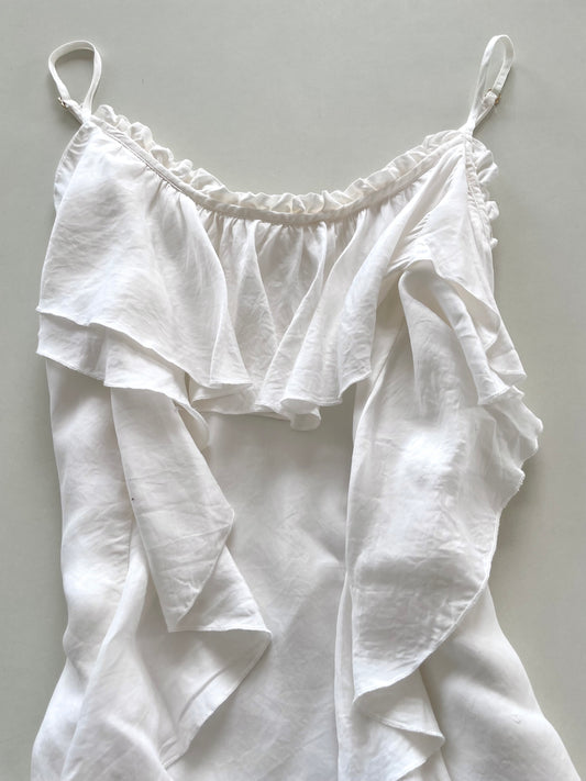 Gustav White Ruffle Top-Bust 38