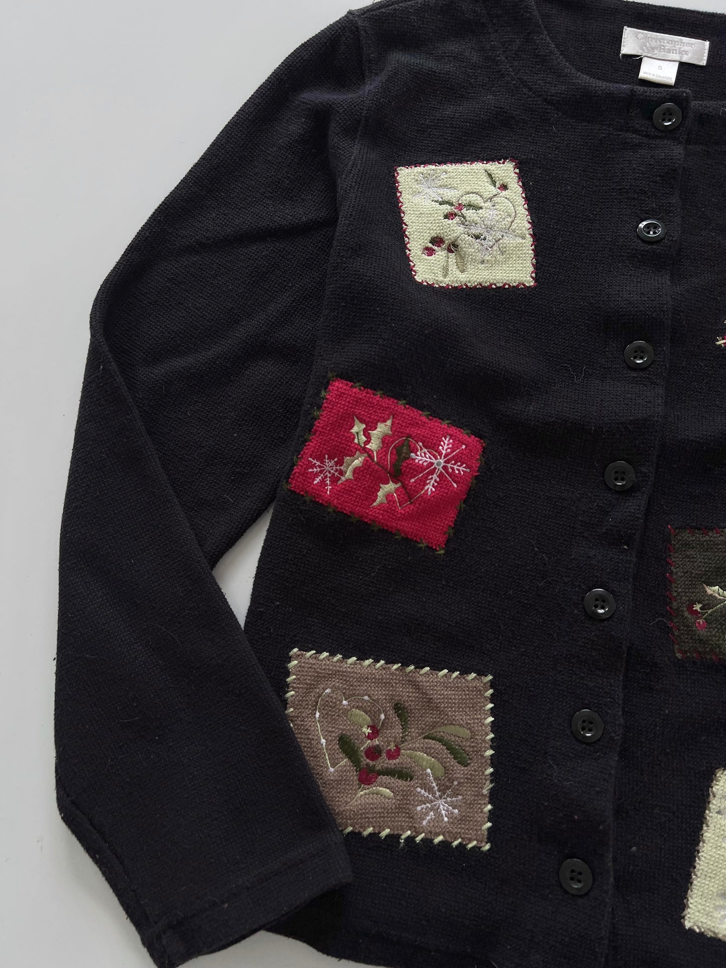 Christopher & Banks Embroidered Sweater-Bust 40
